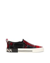 Velvet Custom 2.Zero slip-on sneakers with check print - | Dolce & Gabbana