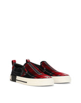 Velvet Custom 2.Zero slip-on sneakers with check print - | Dolce & Gabbana