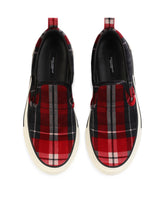 Velvet Custom 2.Zero slip-on sneakers with check print - | Dolce & Gabbana