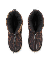 Leopard-print nylon ankle boots - | Dolce & Gabbana