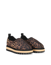 Leopard-print nylon slip-ons - | Dolce & Gabbana