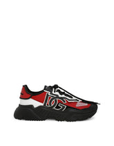 Mixed-material Daymaster sneakers with logo patch - | Dolce & Gabbana