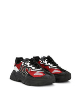 Mixed-material Daymaster sneakers with logo patch - | Dolce & Gabbana