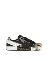 Painted calfskin Portofino sneakers - | Dolce & Gabbana
