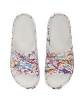 Beachwear sliders with color splash print - | Dolce & Gabbana
