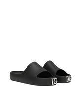 Beachwear sliders with DG logo - | Dolce & Gabbana