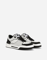New Roma sneaker in calf leather with hotfix rhinestones - | Dolce & Gabbana