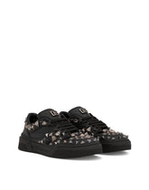 Calfskin nappa New Roma sneakers with studs - | Dolce & Gabbana