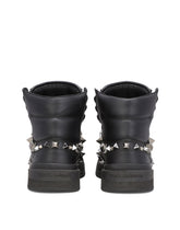 Calfskin nappa New Roma mid-top sneakers with studs - | Dolce & Gabbana