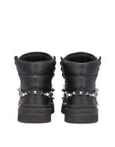 Calfskin nappa New Roma mid-top sneakers with studs - | Dolce & Gabbana