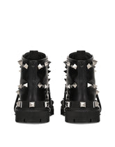 Studded calfskin hi-trekking ankle boots - | Dolce & Gabbana