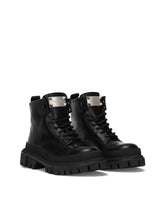 Studded calfskin hi-trekking ankle boots - | Dolce & Gabbana