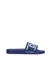 Rubber beachwear sliders with DG logo - | Dolce & Gabbana