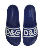 Rubber beachwear sliders with DG logo - | Dolce & Gabbana