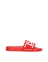 Rubber beachwear sliders with DG logo - | Dolce & Gabbana