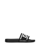 Rubber beachwear sliders with DG logo - | Dolce & Gabbana