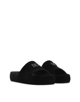 Flocked rubber beachwear sliders - | Dolce & Gabbana