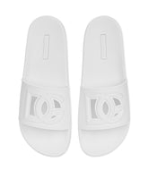 Rubber beachwear sliders with DG logo - | Dolce & Gabbana