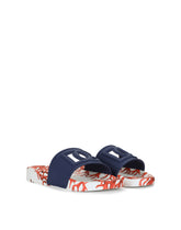Rubber beachwear sliders with DG logo - | Dolce & Gabbana