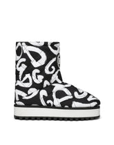Nylon ankle boots with logo print - | Dolce & Gabbana