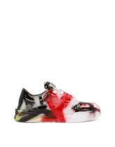 Calfskin New Roma sneakers with spray-paint graffiti print - | Dolce & Gabbana