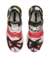 Calfskin New Roma sneakers with spray-paint graffiti print - | Dolce & Gabbana