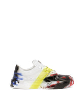 Calfskin New Roma sneakers with spray-paint graffiti print - | Dolce & Gabbana