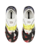 Calfskin New Roma sneakers with spray-paint graffiti print - | Dolce & Gabbana