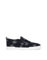 Portofino slip-on sneakers with denim logo - | Dolce & Gabbana
