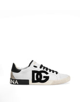 Calfskin Portofino Vintage sneakers - | Dolce & Gabbana