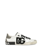 Calfskin Portofino Vintage sneakers - | Dolce & Gabbana