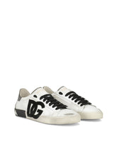 Calfskin Portofino Vintage sneakers - | Dolce & Gabbana