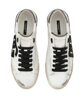 Calfskin Portofino Vintage sneakers - | Dolce & Gabbana