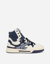 New Roma high-top sneakers in mixed materials - | Dolce & Gabbana