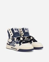 New Roma high-top sneakers in mixed materials - | Dolce & Gabbana