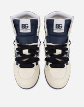 New Roma high-top sneakers in mixed materials - | Dolce & Gabbana