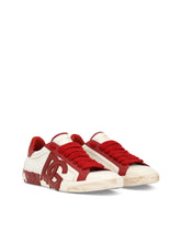Portofino vintage calfskin sneakers - | Dolce & Gabbana