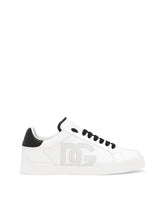 Portofino calfskin leather sneakers - | Dolce & Gabbana