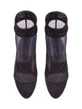 ANKLE BOOTS IN STRETCH TULLE AND PATENT LEATHER - | Dolce & Gabbana