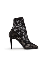 Stretch lace and gros grain Bette booties - | Dolce & Gabbana