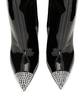 Patent leather ankle boots with fusible rhinestones - | Dolce & Gabbana