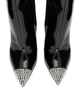 Patent leather ankle boots with fusible rhinestones - | Dolce & Gabbana