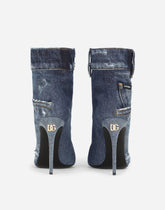 Patchwork denim ankle boots - | Dolce & Gabbana
