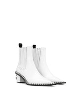 Polished calfskin ankle boots with studs - | Dolce & Gabbana