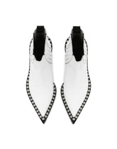 Polished calfskin ankle boots with studs - | Dolce & Gabbana