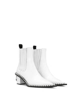 Polished calfskin ankle boots with studs - | Dolce & Gabbana