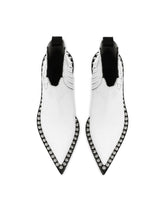 Polished calfskin ankle boots with studs - | Dolce & Gabbana