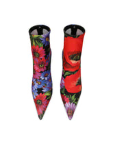 Stretch jersey ankle boots with logo print - | Dolce & Gabbana