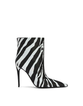 Zebra-print nappa leather ankle boots - | Dolce & Gabbana
