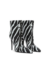 Zebra-print nappa leather ankle boots - | Dolce & Gabbana